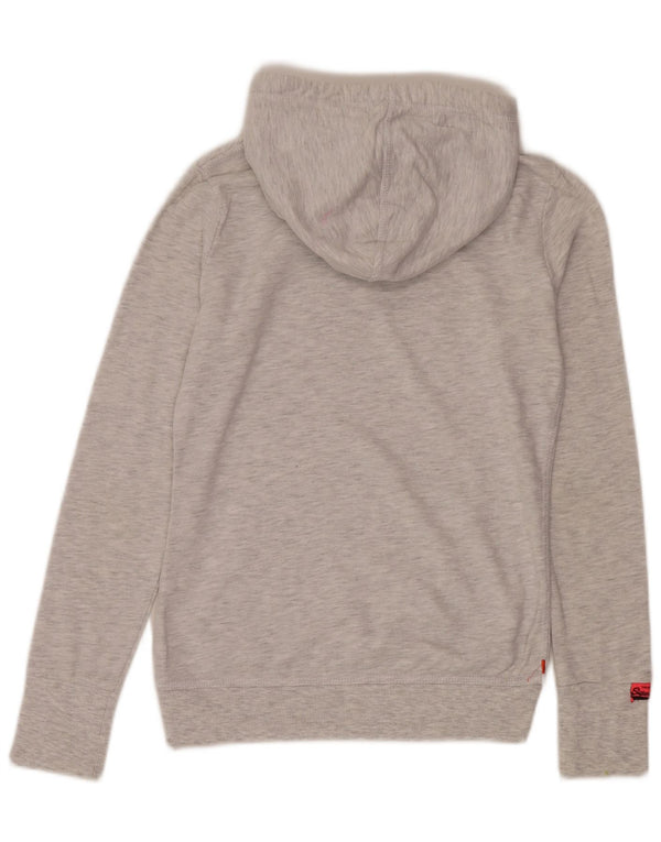 Superdry Γυναικείο Γραφικό Φούτερ UK 6 XS Γκρι βαμβακερό