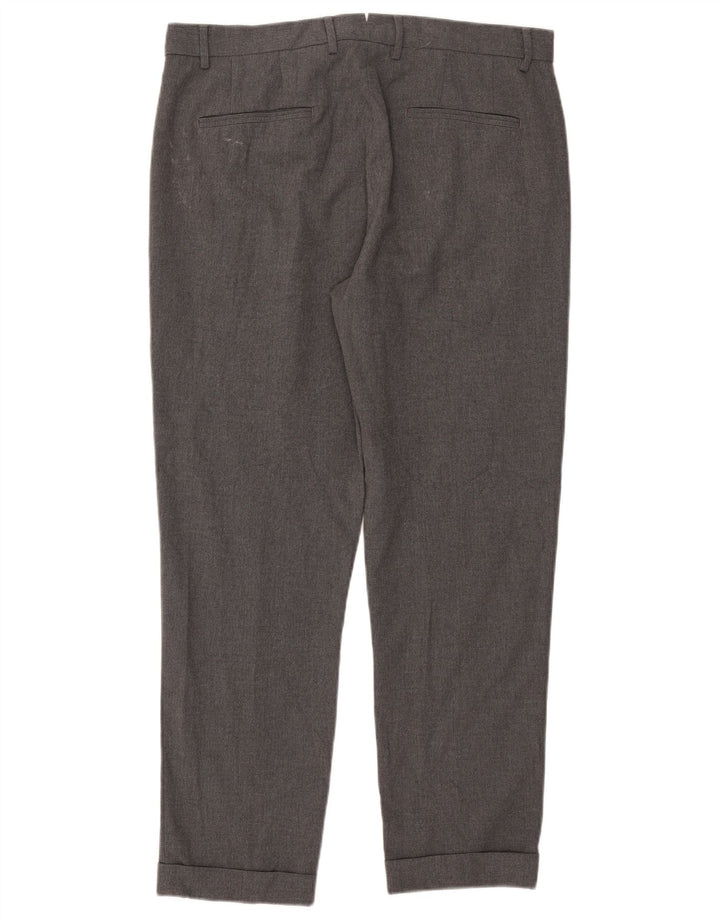 Zara Ανδρικό ίσιο παντελόνι Chino EU 44 Large W34 L29 Grey Polyester