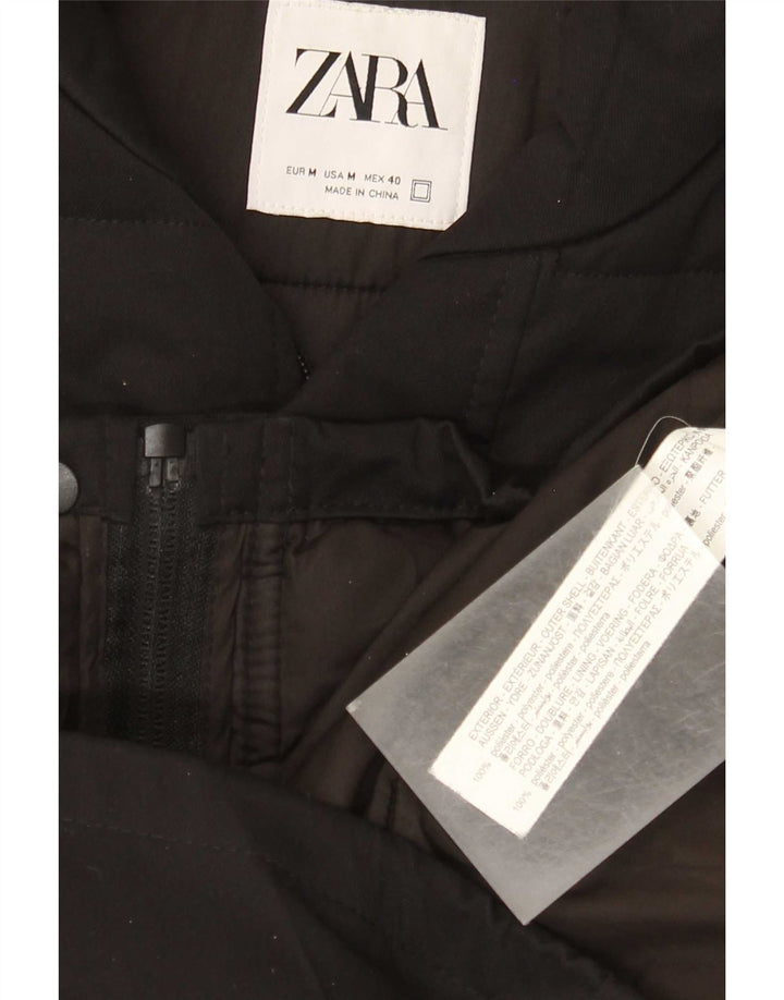 Zara Ανδρικό padded Gilet UK 38 Medium Black Polyester