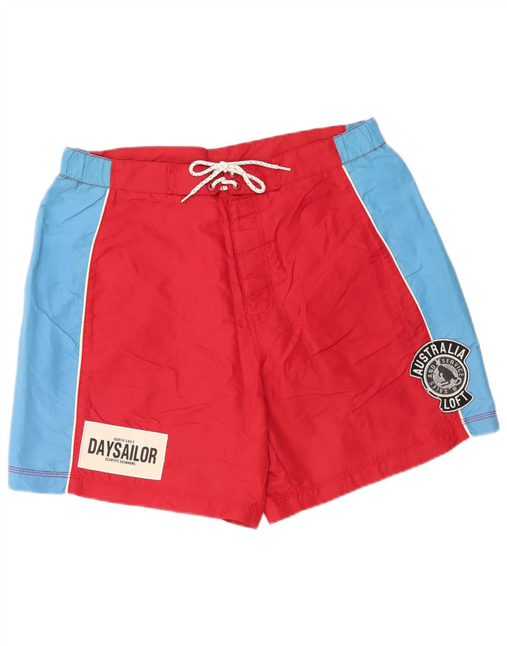 NORTH SAILS Mens Graphic Swimming Shorts Large  Red Colourblock Polyamide