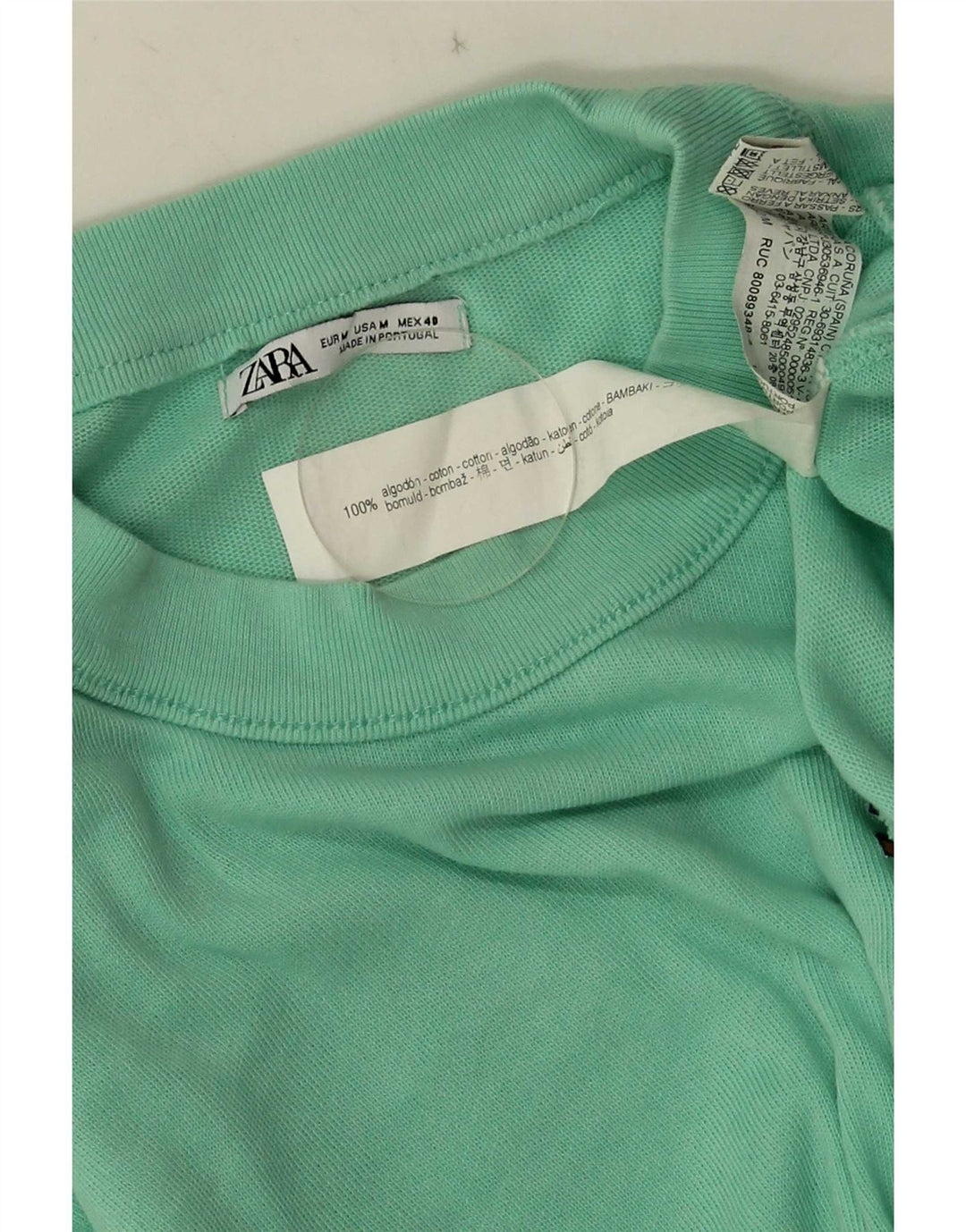 Ανδρικό γραφικό T-Shirt Zara Top Μεσαίο πράσινο βαμβακερό