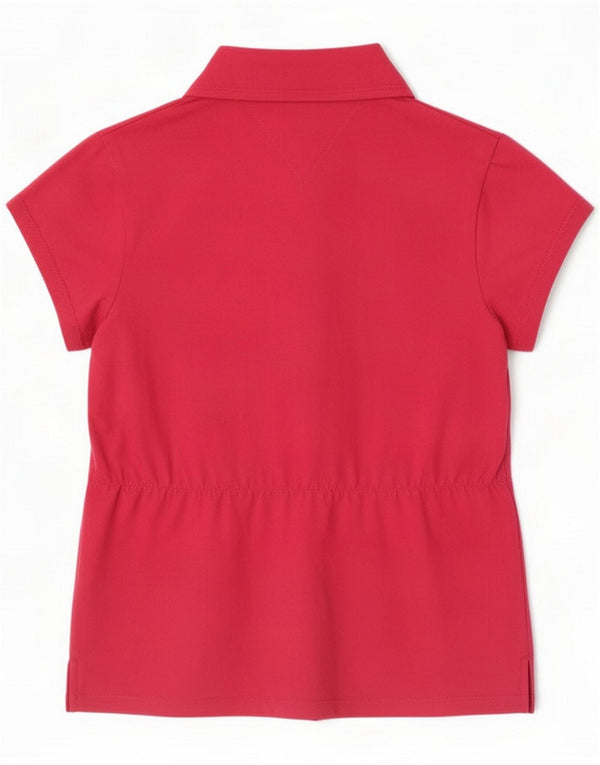 Tommy Hilfiger γυναικείο μπλουζάκι πόλο UK 12 Medium Pink Cotton