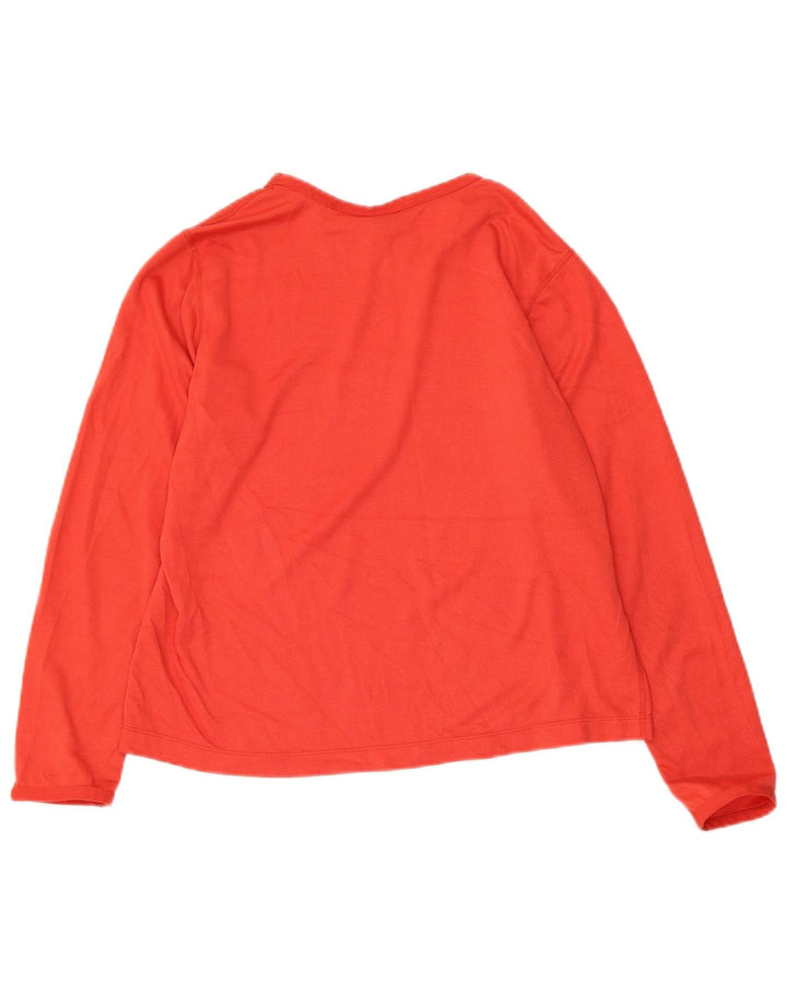 Γυναικείο Crop τοπ NIKE Μακρυμάνικο US 8/10 Μεσαίο κόκκινο πολυεστέρας
