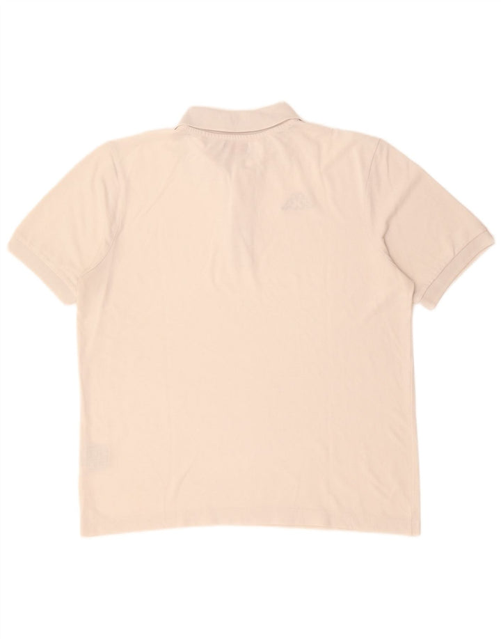 Ανδρικό μπλουζάκι πόλο Kappa, μεσαίο λευκό βαμβακερό