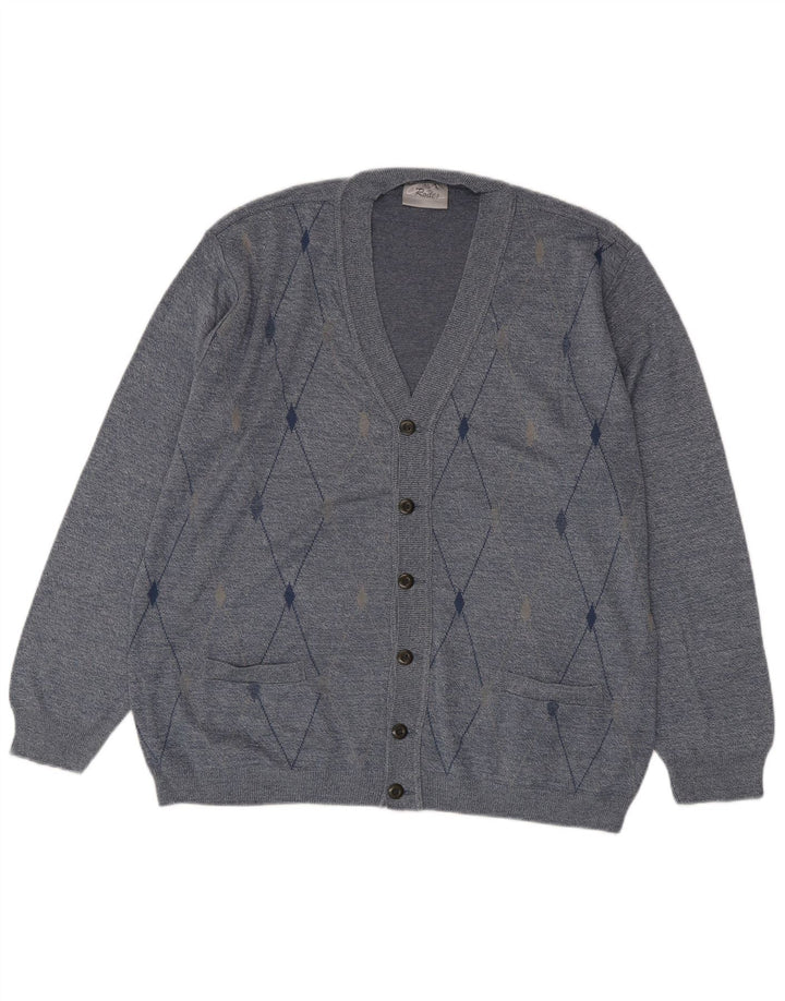 Ανδρική ζακέτα Rodes 2XL Μπλε Argyle/Ακρυλικό Διαμάντι