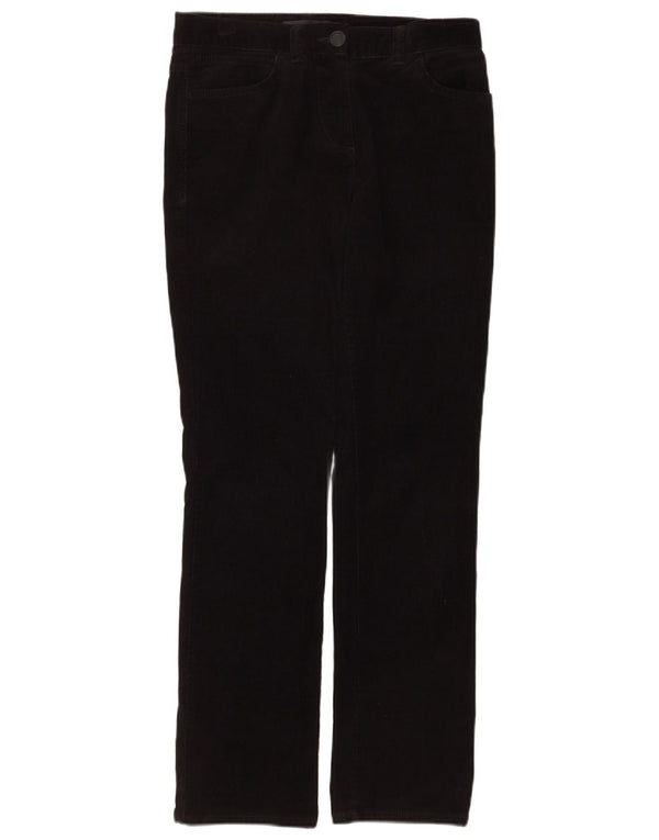 Marks & Spencer Γυναικείο ίσιο κοτλέ παντελόνι UK 8 Small W28 L30 μαύρο
