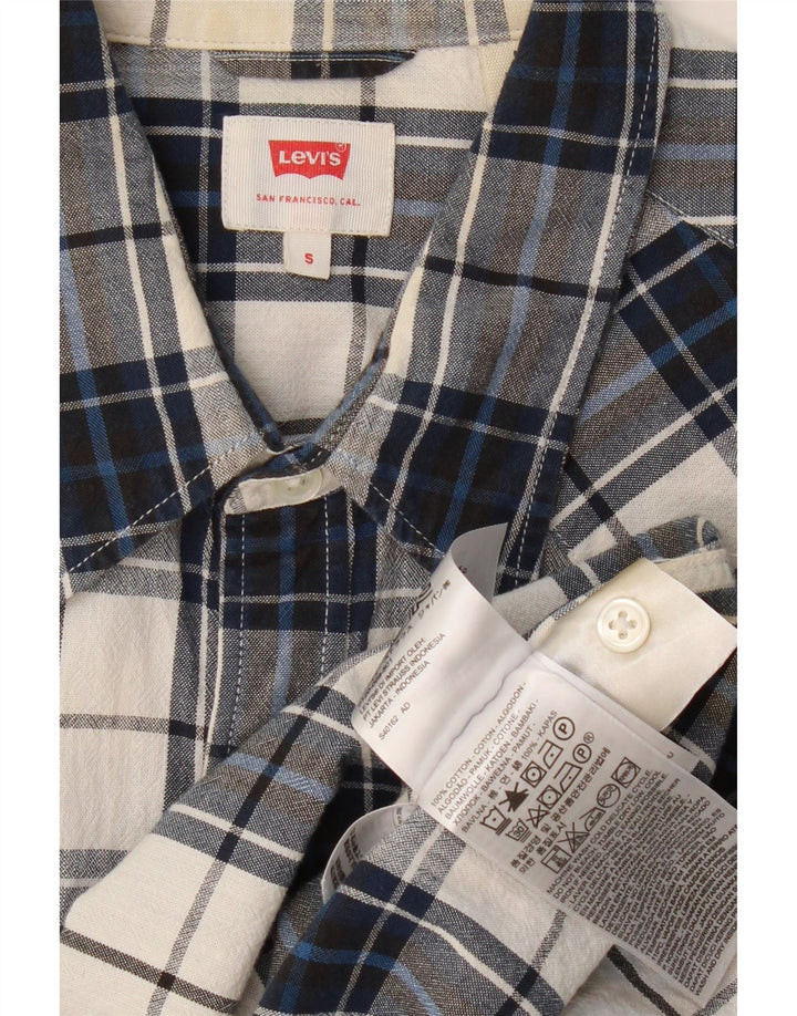 Ανδρικό πουκάμισο LEVI'S Small Navy Blue Check Cotton