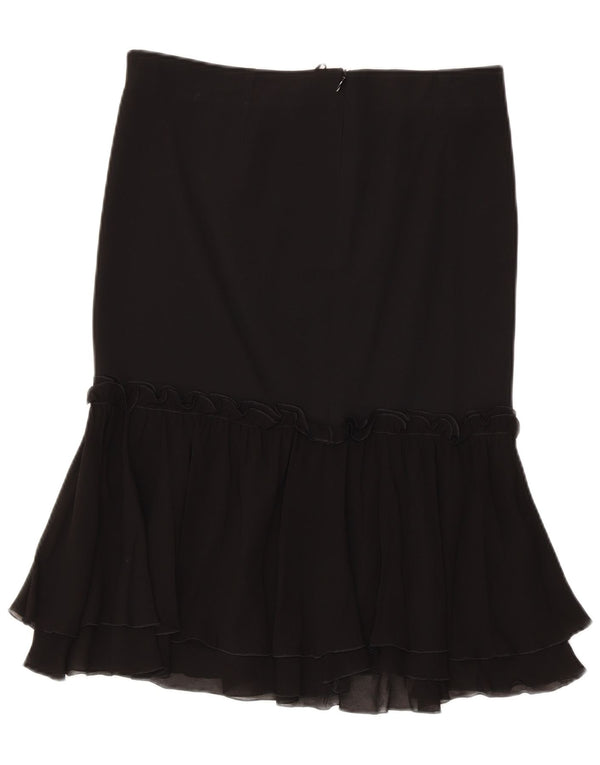 Iceberg Γυναικεία βολάν φούστα IT 44 Medium W32 Black Silk