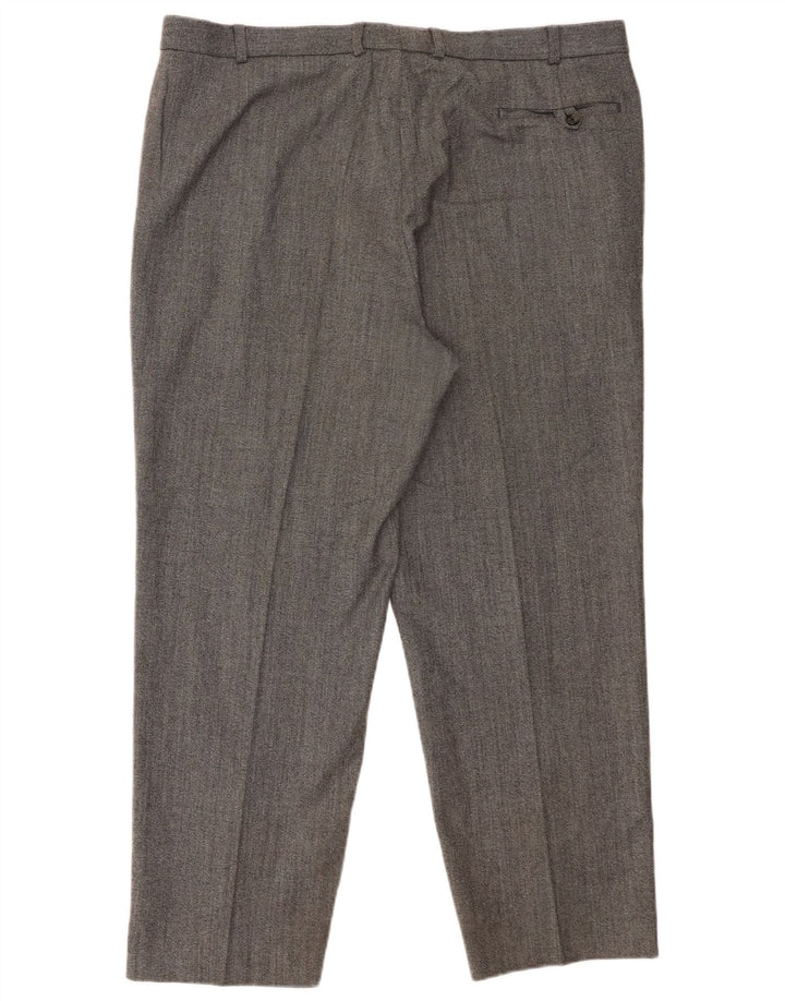 Marks & Spencer Ανδρικό παντελόνι ίσιο κοστούμι St. Michael W40 L29 Γκρι μαλλί