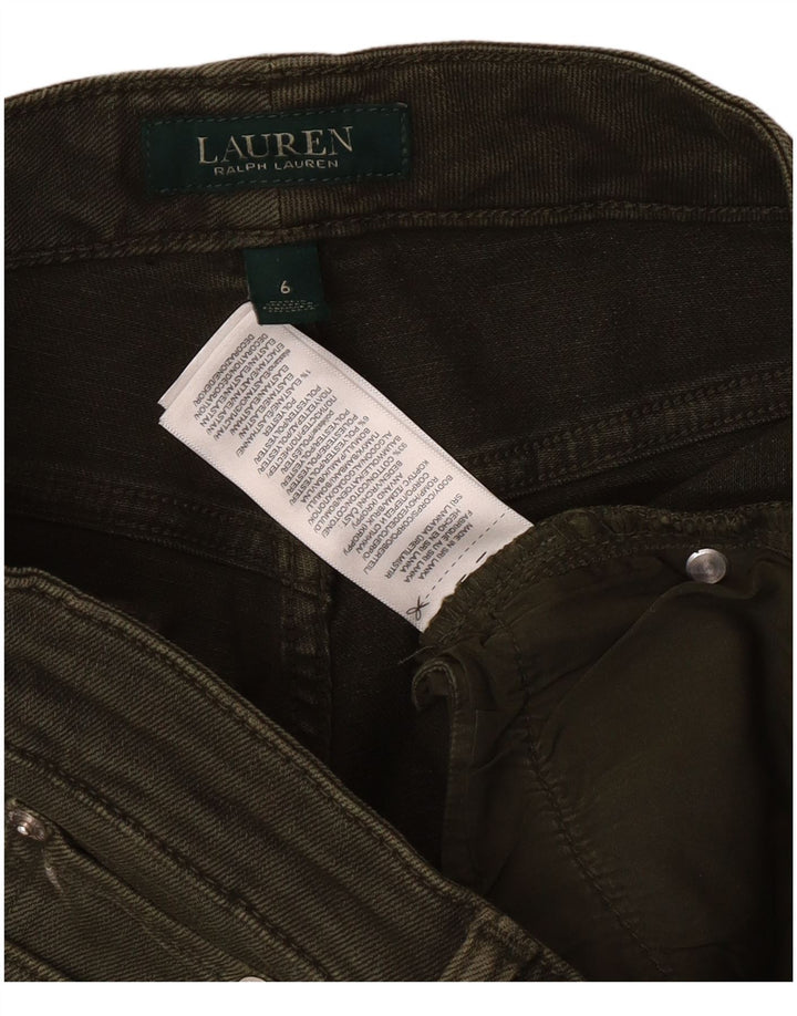 RALPH LAUREN Γυναικείο ίσιο τζιν US 6 Medium W28 L26 Χακί βαμβακερό