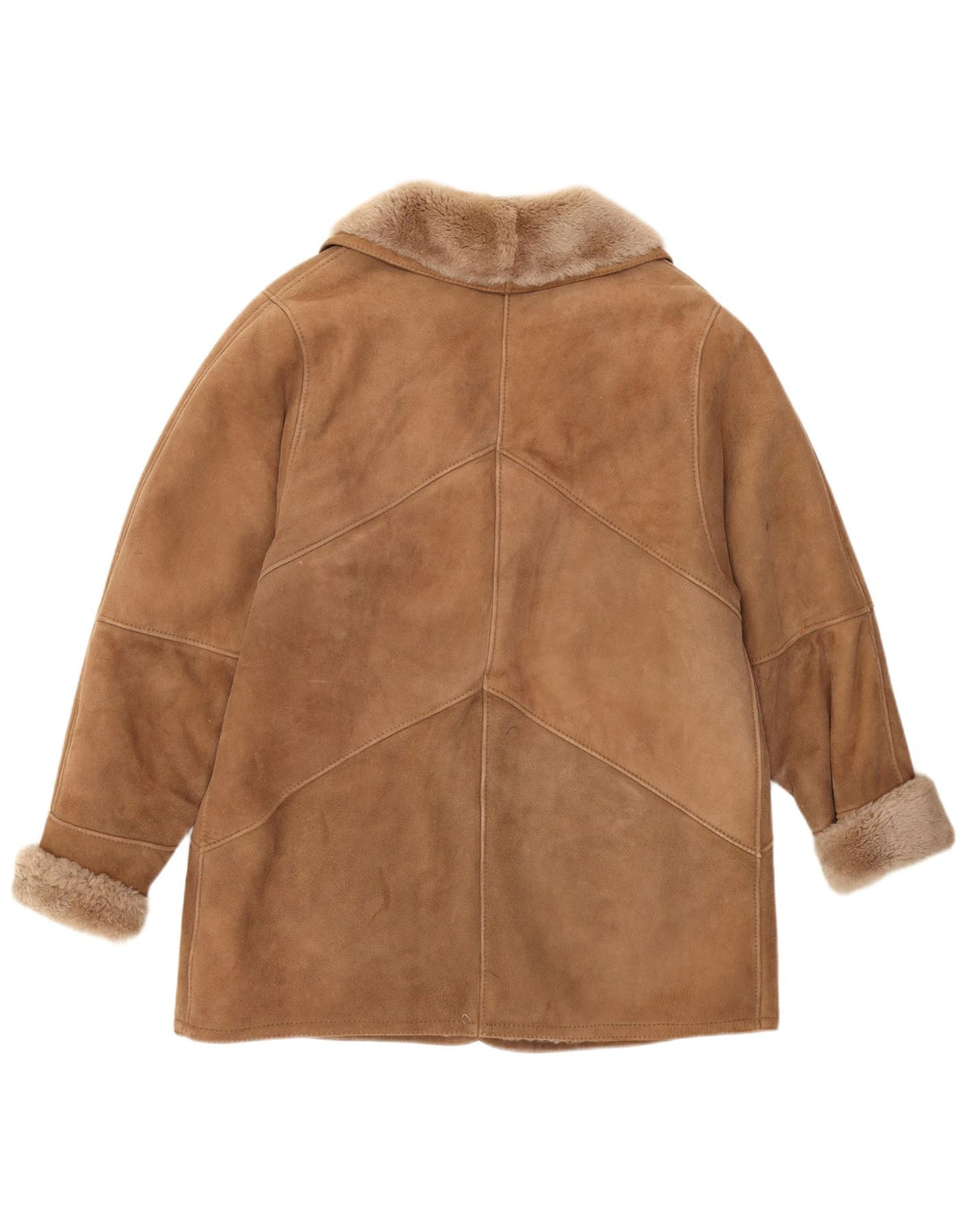 Vintage Γυναικείο Shearling Jacket UK 12 Medium Brown Classic
