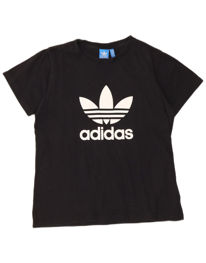 Ανδρικό γραφικό T-Shirt ADIDAS Top Μεσαίο μαύρο βαμβακερό