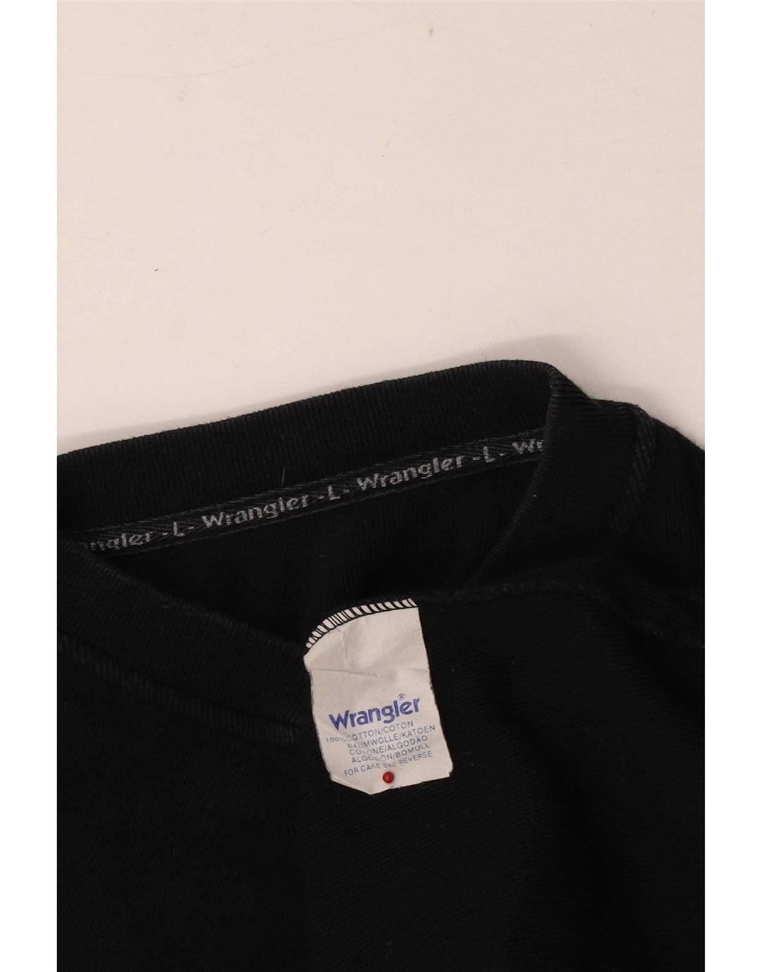 Ανδρικό τοπ Wrangler μακρυμάνικο μεγάλο μαύρο βαμβακερό
