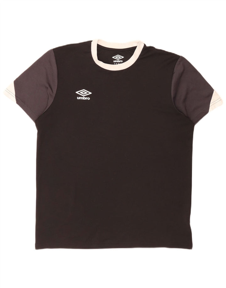 Ανδρικό T-Shirt Umbro Top Large Black Colourblock Πολυεστέρας