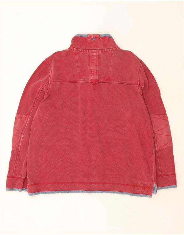 FAT FACE Ανδρικό φούτερ Airlie με φερμουάρ Jumper 2XL Κόκκινο βαμβακερό