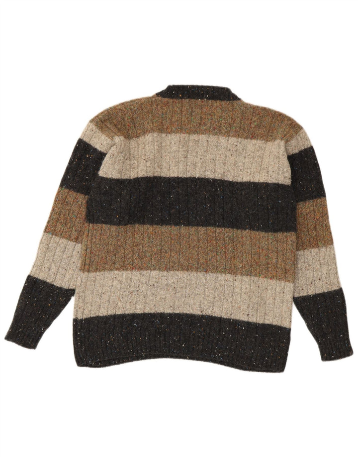 Ανδρικό πουλόβερ Trussardi Crew Neck Jumper Μαλλί μεσαίο πολύχρωμο ριγέ