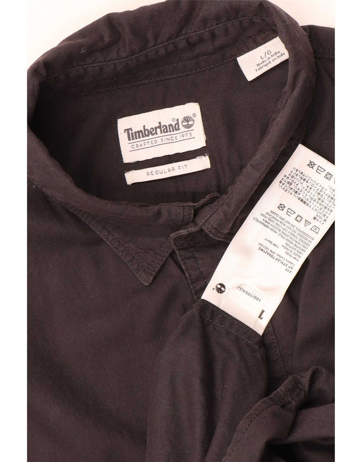Ανδρικό πουκάμισο Timberland με κανονική εφαρμογή, μεγάλο γκρι βαμβακερό