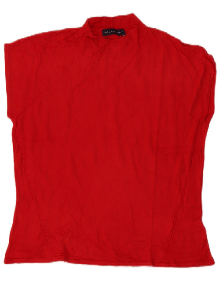 Marks & Spencer Γυναικείο γιλέκο Tank Top UK 14 Μεγάλη κόκκινη βισκόζη