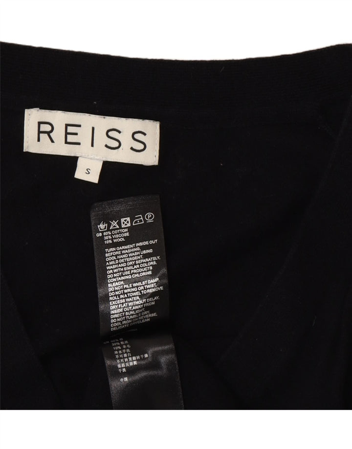 Ανδρικό πουλόβερ Reiss Cardigan Μικρό μαύρο βαμβακερό