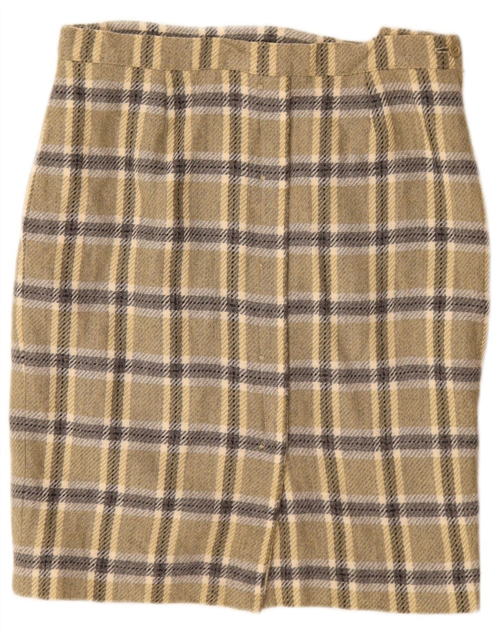 Vintage Γυναικεία Pencil Φούστα W30 Medium Khaki Check