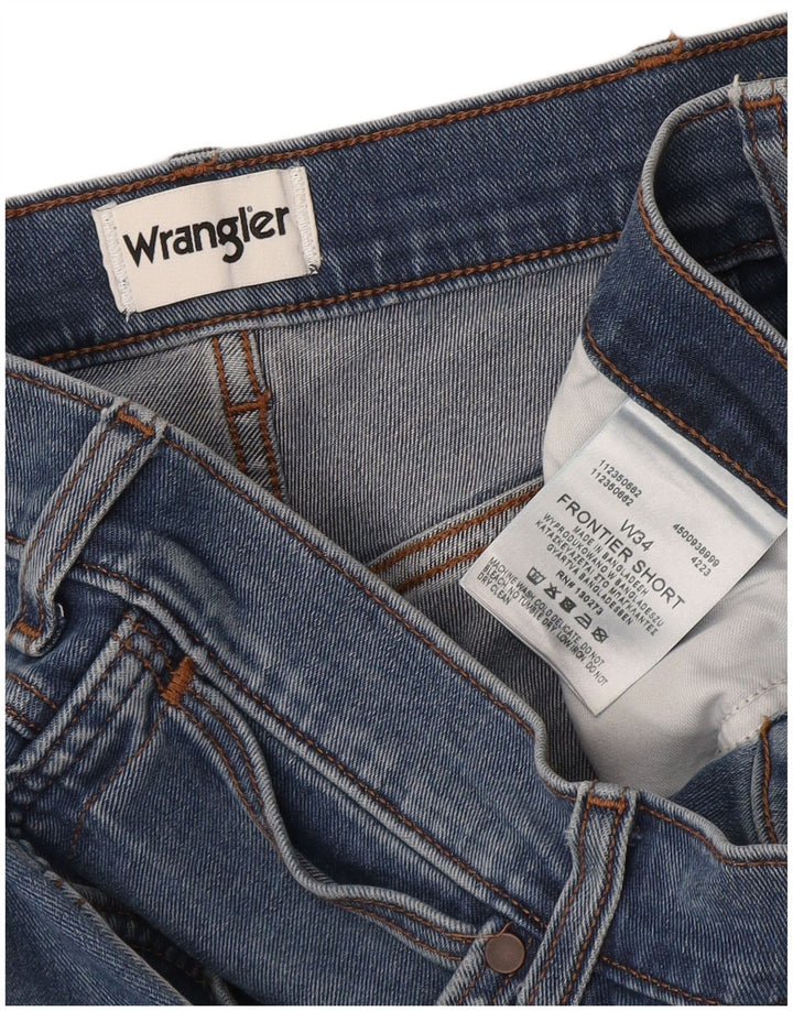 Ανδρικό τζιν σορτς Wrangler W34 μεγάλο μπλε βαμβακερό
