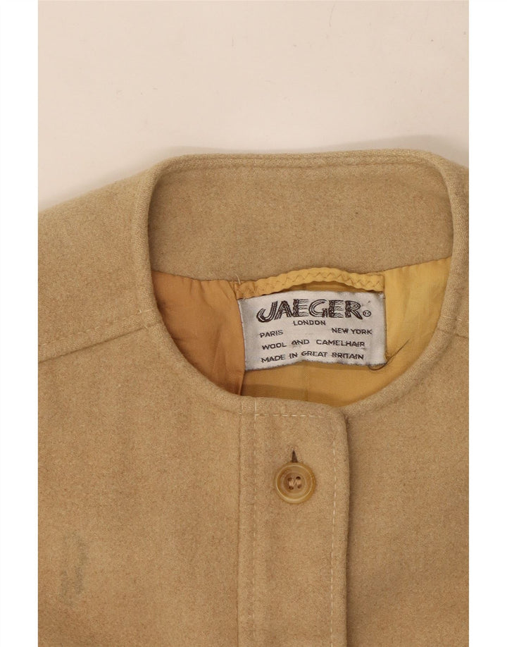 JAEGER Γυναικείο Utility Gilet UK 10 Μικρό μπεζ μαλλί