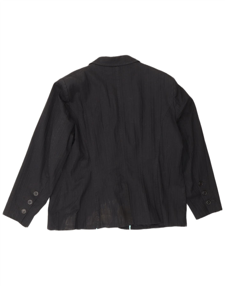 Marks & Spencer Ανδρικό μπλέιζερ με 2 κουμπιά μπουφάν UK 22 3XL μαύρο βαμβακερό