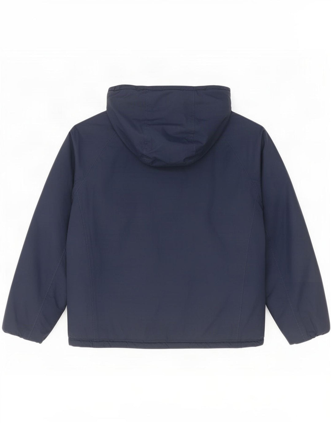 K-Way Boys Hooded Reversible Jacket 9-10 Years Navy Blue Polyamide