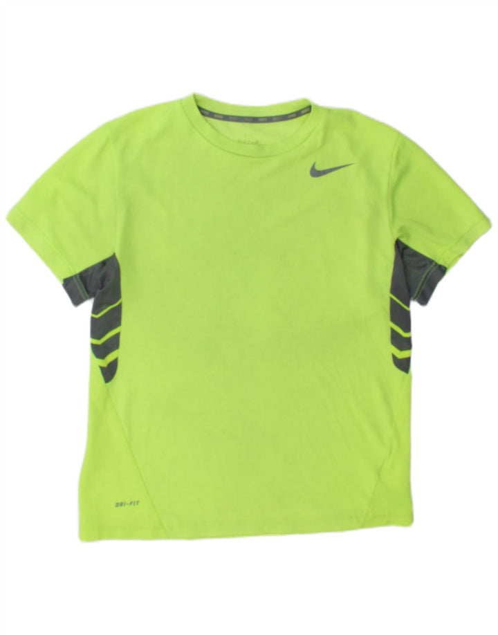 Nike Ανδρικό Dri Fit T-Shirt Τοπ Μεσαίο Πράσινο Colourblock Πολυεστέρα