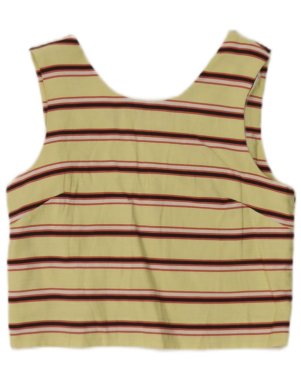 Maison Scotch γυναικείο αμάνικο τοπ UK 10 Small κίτρινο ριγέ
