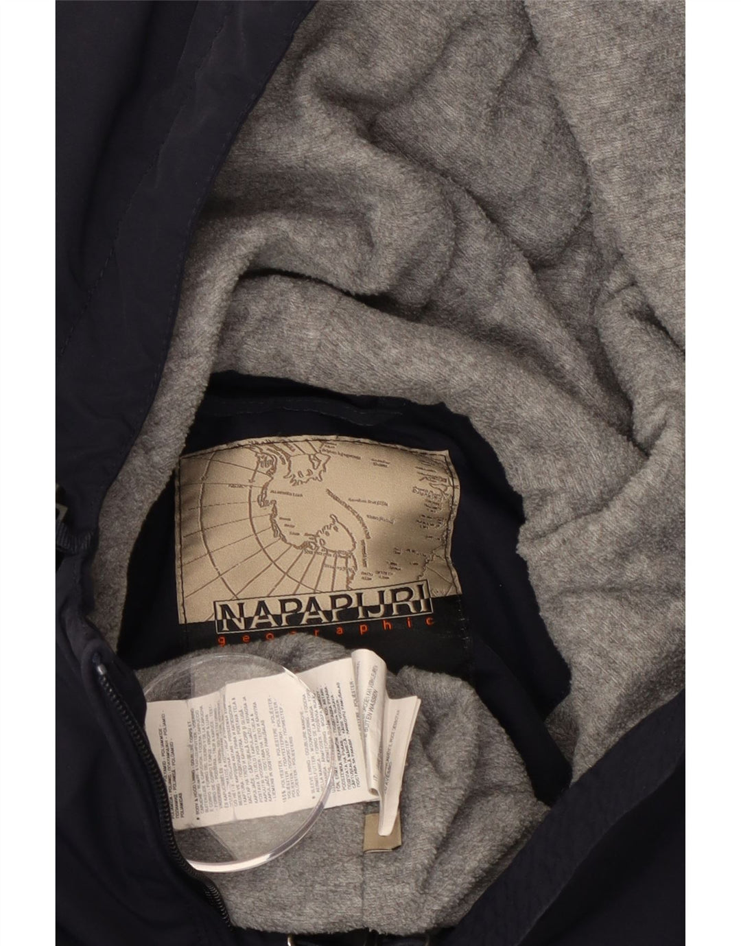 Napapijri Γυναικείο Γεωγραφικό Γραφικό Μπουφάν Anorak UK 14 Medium Navy Blue