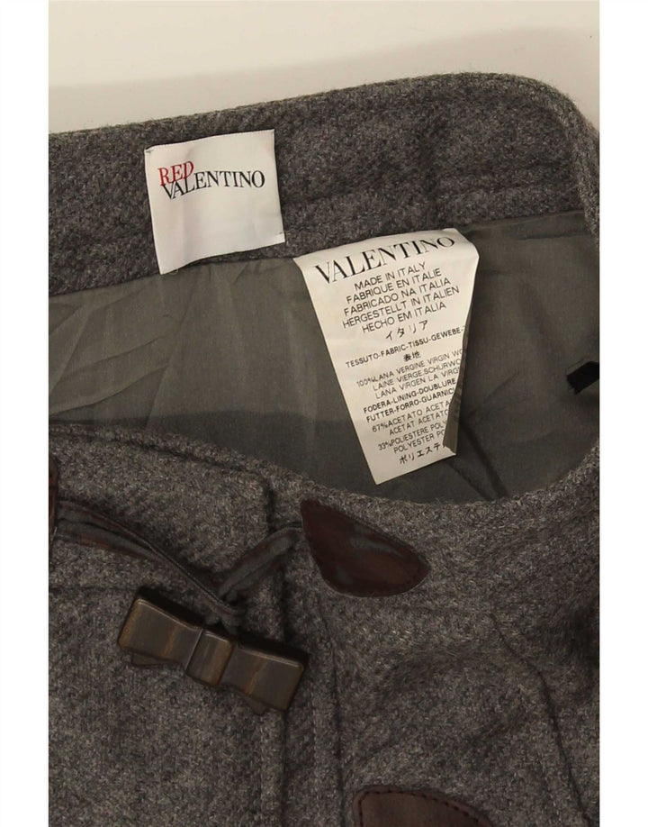 Valentino Γυναικεία Μίνι Φούστα Wrap Medium W30 Γκρι παρθένο μαλλί