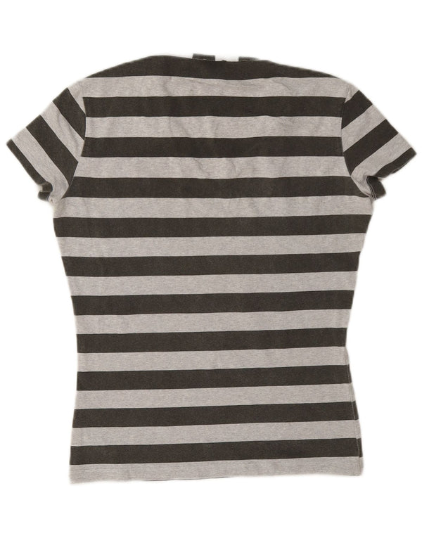 Calvin Klein Jeans Γυναικείο T-Shirt Top UK 18 XL γκρι ριγέ