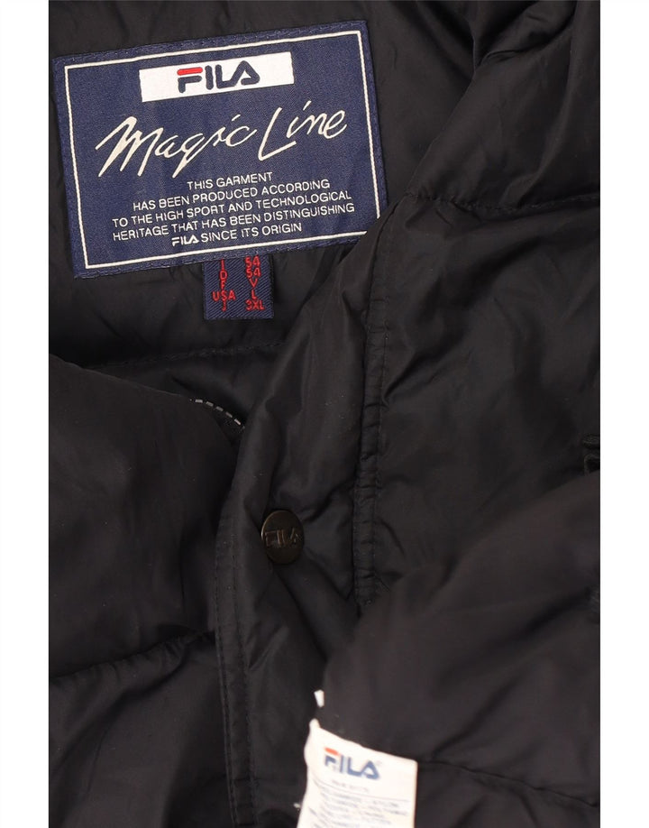 Fila Mens Padded Gilet UK 44 2XL Μαύρο Πολυαμίδιο
