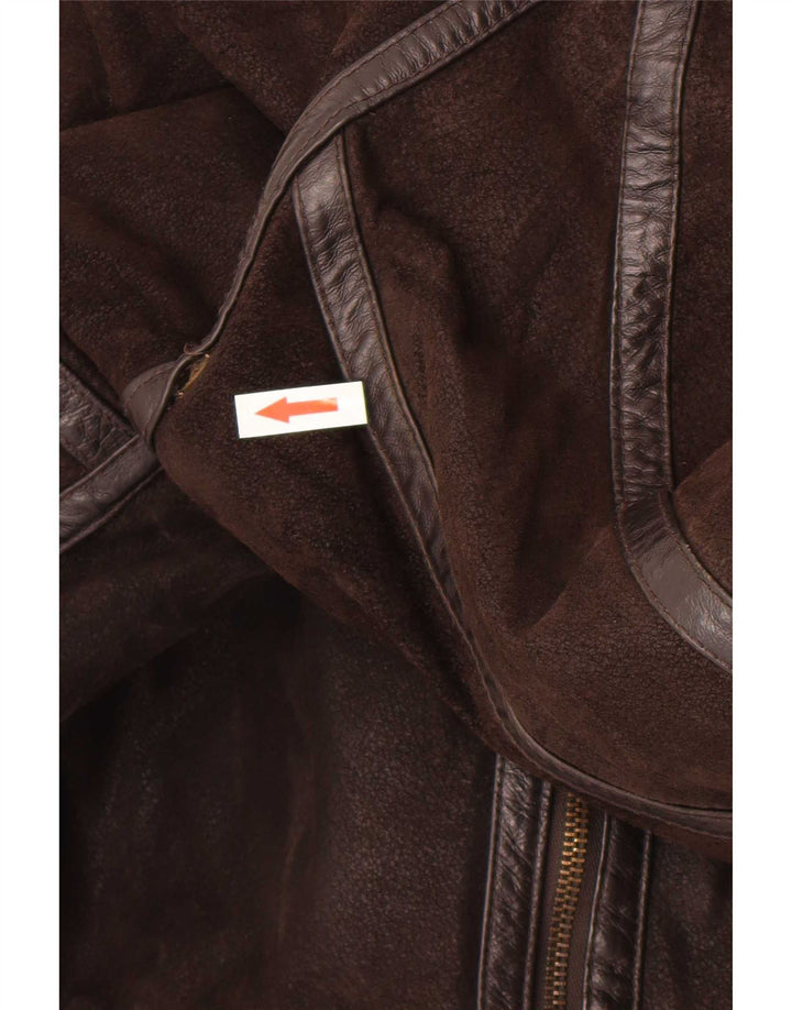 Conbipel Ανδρικό Sherpa Δερμάτινο Μπουφάν UK 40 Large Brown