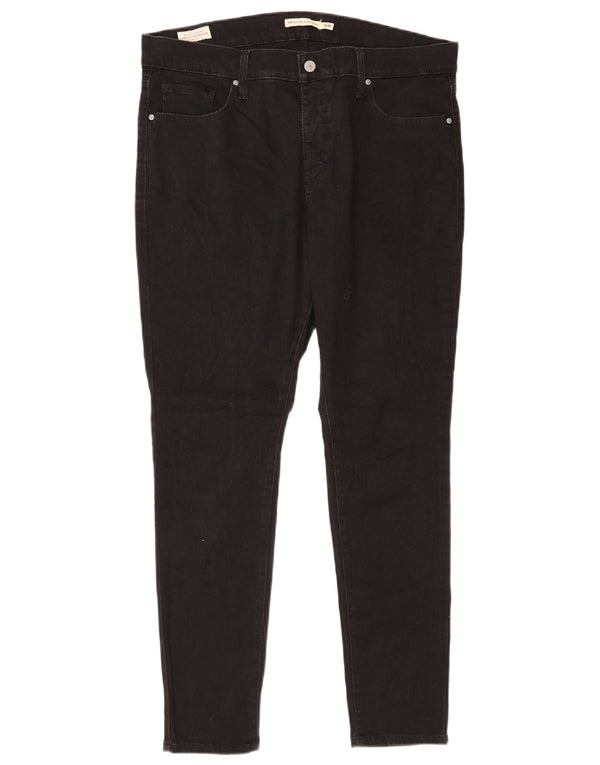 Levi's Womens 310 High Waist Shaping Skinny Jeans US 16 2XL W34 L30 Μαύρο