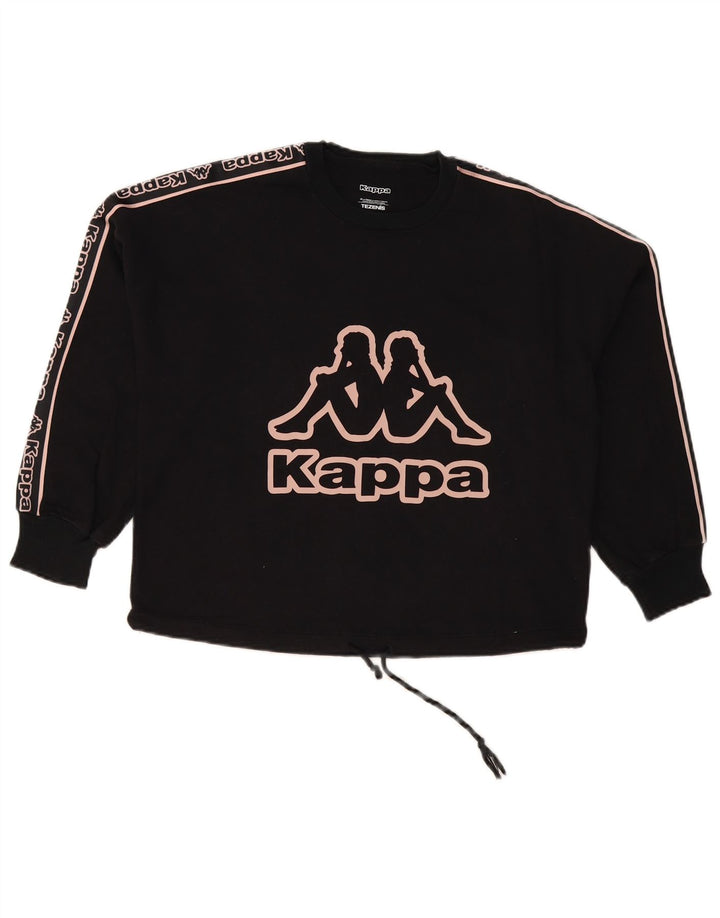 Γυναικεία φούτερ Kappa Tezenis Graphic Jumper UK 12 Medium Black