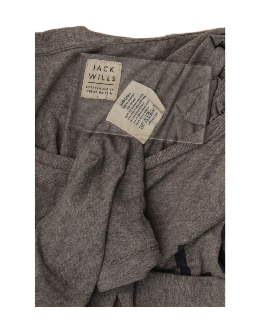 Ανδρικό γραφικό μπλουζάκι JACK WILLS Μικρό βαμβακερό γκρι