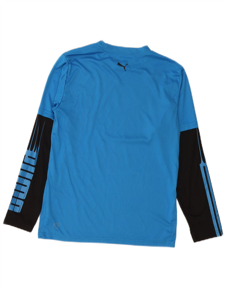 Puma Boys Graphic Top Μακρύ μανίκι 11-12 ετών Μπλε πολύχρωμο πολυεστέρας