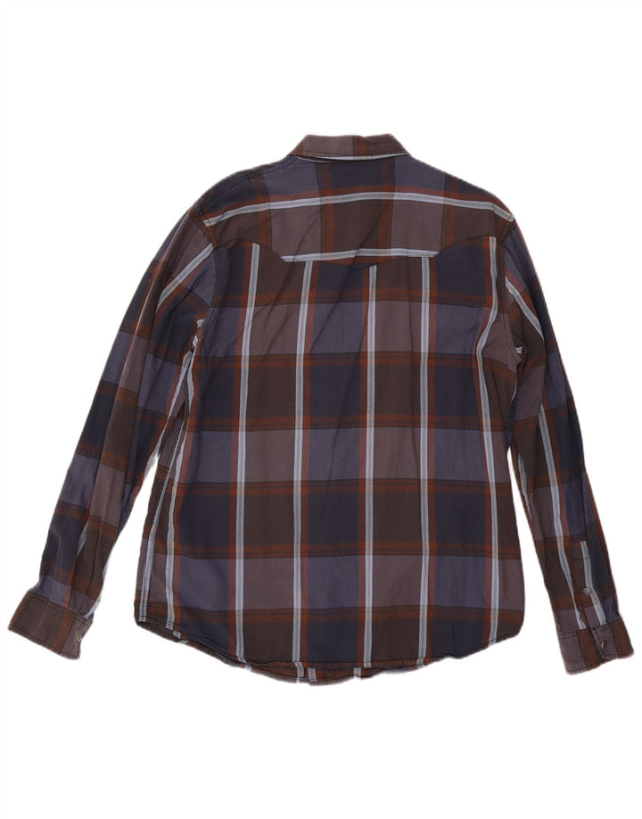 WRANGLER Mens Regular Fit Shirt Large Multicoloured Check Cotton