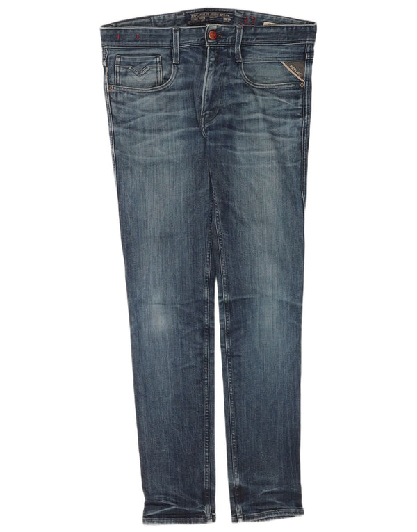 Replay Ανδρικό Anbass Slim Jeans W33 L34 Μπλε βαμβακερό