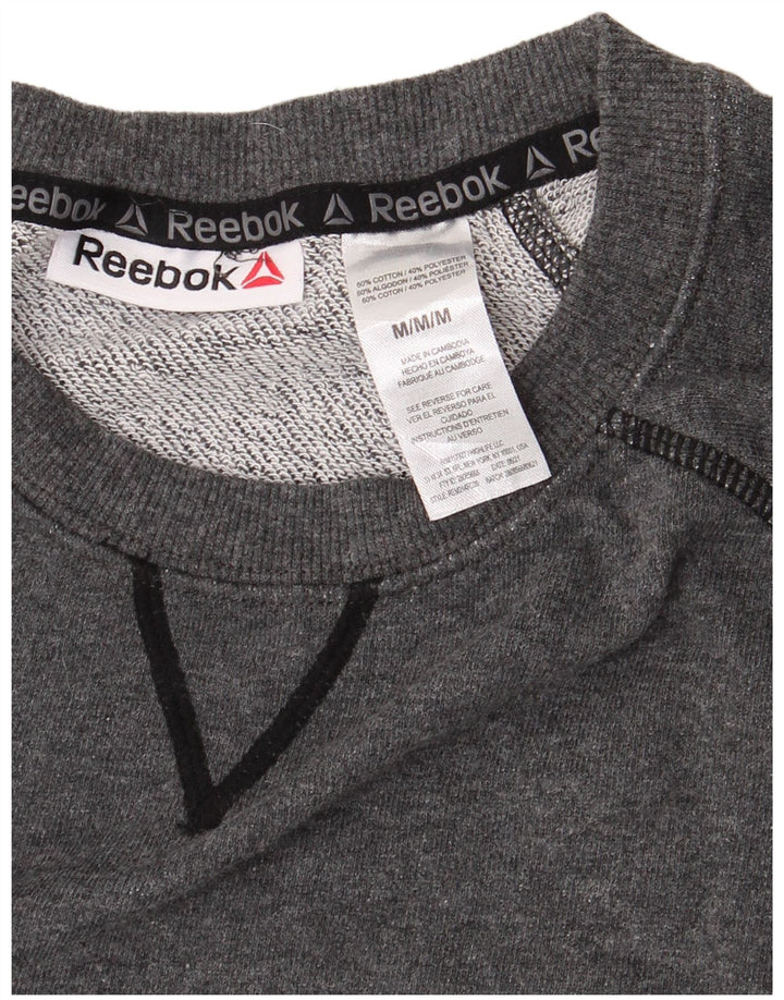 Ανδρικό γραφικό φούτερ REEBOK Jumper Μεσαίο γκρι βαμβακερό