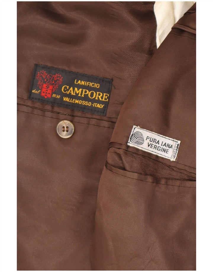 Lanificio Campore Ανδρικό σακάκι σακάκι με 2 κουμπιά UK 40 Large Brown Houndstooth