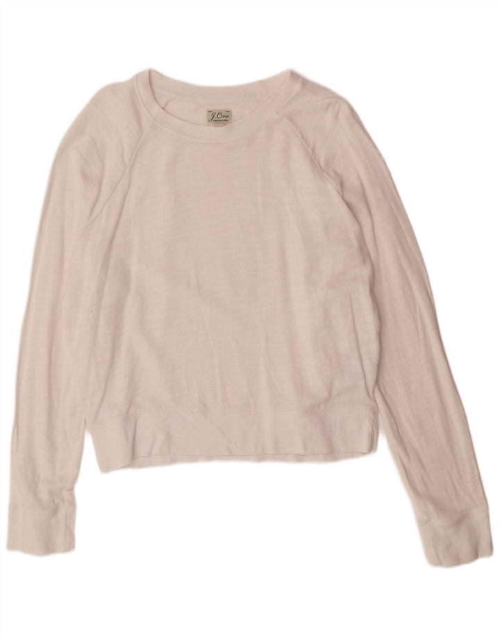 J. CREW Γυναικεία φούτερ υπερμεγέθη Jumper UK 10 Small White Cotton