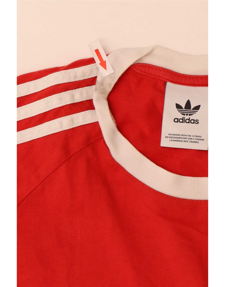 Ανδρικό T-Shirt Adidas Top Μικρό κόκκινο βαμβακερό