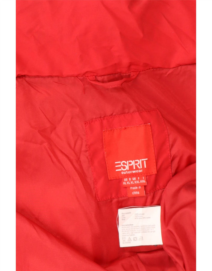 Esprit Γυναικείο μπουφάν με επένδυση UK 18 XL κόκκινο πολυεστέρα