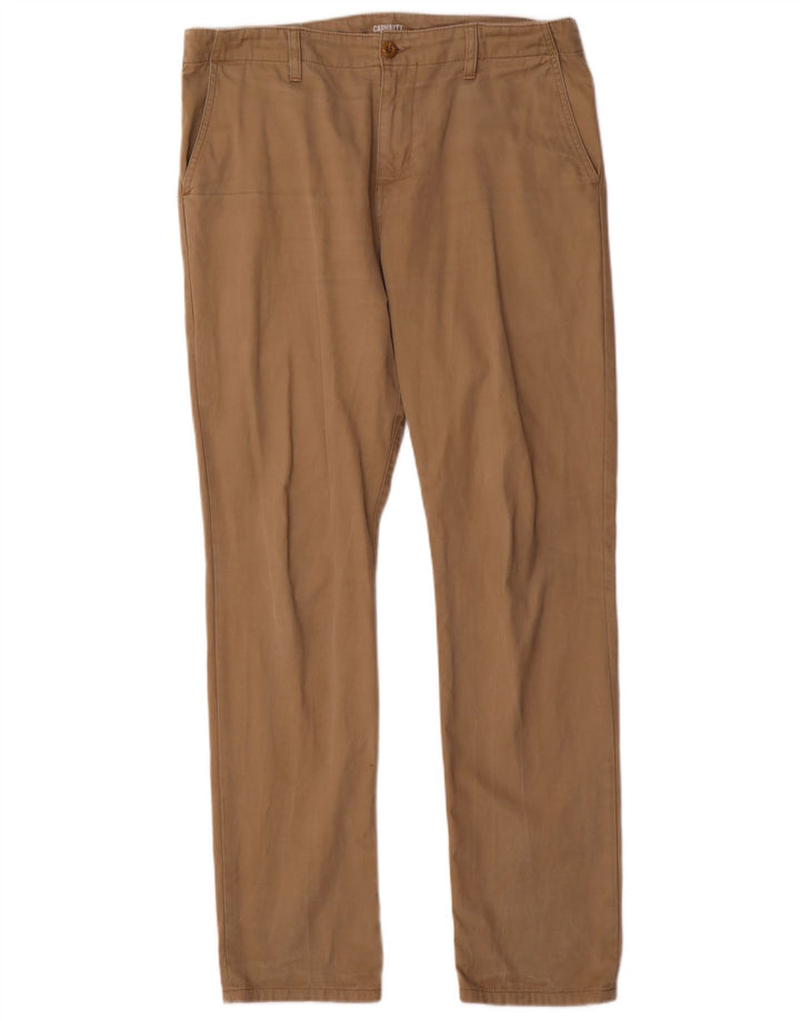 CARHARTT Ανδρικό Slim παντελόνι Chino W34 L32 Μπεζ βαμβακερό