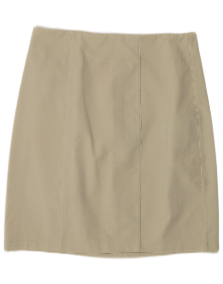 Vintage Γυναικεία Μίνι Φούστα Μεγάλη W30 Μπεζ Πολυαμίδη