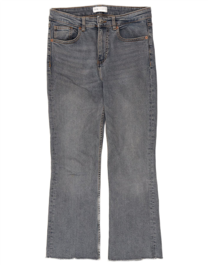 Zara Γυναικεία Crop Bootcut Jeans EU 38 Small W28 L26 Blue Cotton