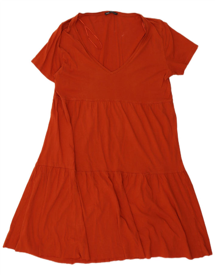 Γυναικείο φόρεμα ZARA UK 16 Large Orange